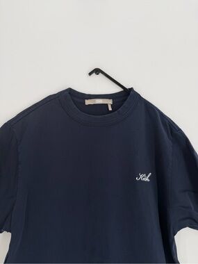 Kith Nia Navy Logo Embroidered Short Sleeve Crewneck T-Shirt